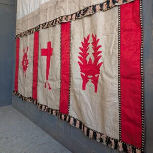 Striking Lectern Array Altar Frontal C 1940 With Attached Super Frontal