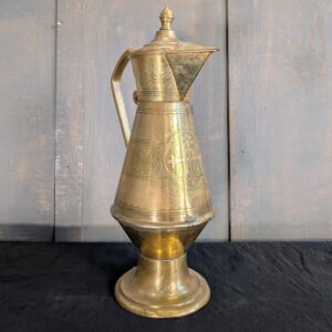 Ornate Highly Detailed Victorian Brass Baptismal Ewer Jug