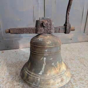 Small 1844 Church Bell with Clapper, Hanger and Rope Bracket