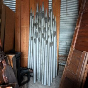 Set of 25 Organ Pipes from the Old Church Organ at St John’s Fulwell