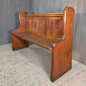 Tall Ended Solid Oak Vintage Church Chapel Pew Benches from Bristol