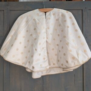 Modern Priest's Cape in Ivory Faux Silk