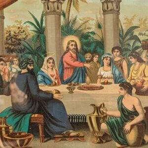 Italian 19th Century Chromolithograph of Jesus with the Mothers