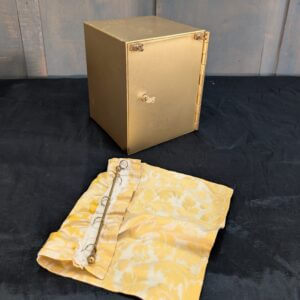 Small Gold Painted Steel Church Tabernacle with Key