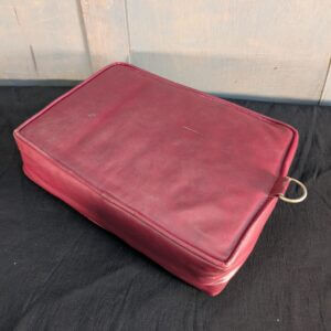 Vintage Red Vinyl Church Hassocks Cushions Kneelers with Hanging Loops #2