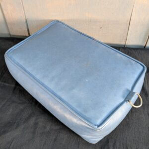 Hard Wearing Blue Vinyl Church Hassocks Cushions Kneelers with Brass Hangers