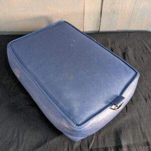 Hard Wearing Dark Blue Vinyl Church Hassocks Cushions Kneelers with Brass Hangers #2