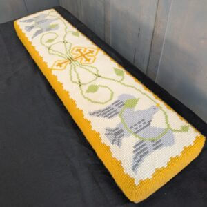 Large Two Person Hand Embroidered Kneeler Cushion