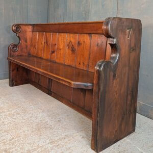 Antique Georgian Pine Pews from St John the Divine Chatham with both Ends Plain Type 3