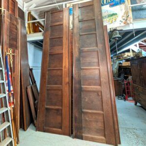 Two Large 1850's Victorian Oak Panels Panelling from St John's Ely
