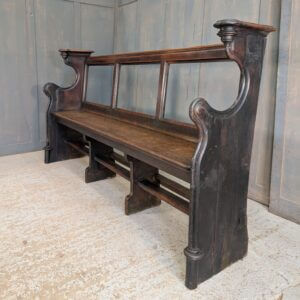 Barn Find Unusual Open Back Oak Victorian Gallery Pews Benches