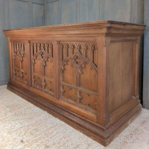 Medium Size Early 1900's Oak Gothic Church Altar from Robertsbridge