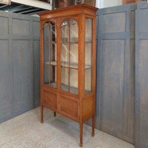 Edwardian Satinwood Regency Style Glazed Display Cabinet