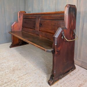 Panel Back Attractive Elbow End Victorian Church Pew Benches from Bearwood Birmingham