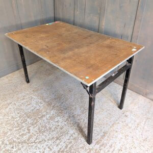 Early 1970's Vintage Fold Away Heavy Duty 'Burgess' Steel + Ply Table