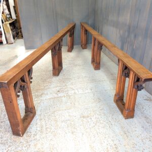 Heavy 1900's Gothic Oak Altar Rails from Norwich