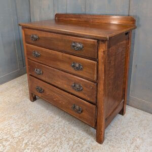 Antique Edwardian Working Class Satinwood Chest of Drawers