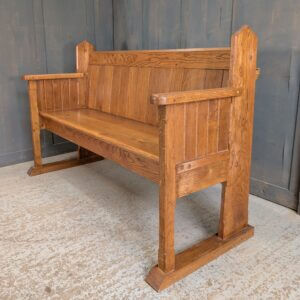Mid Century English Oak Utility Style Church Chapel Pews Benches from St Barnabas Norwich