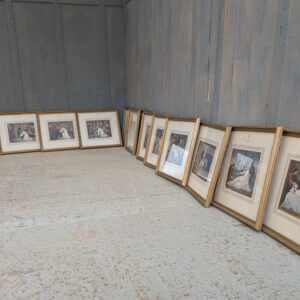 Hand Coloured Framed 1900's High Quality German Set Of Stations of the Cross