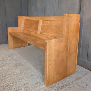 Pale Oak 1960's Vintage Church Pew Bench from Norwich