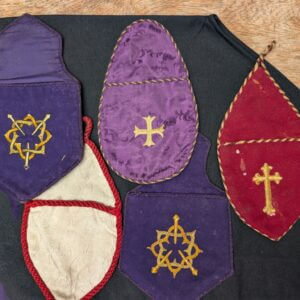 5 Assorted Embroidered Vintage Church Collection Bags