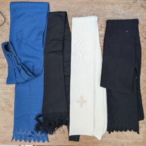 Two Preaching Scarves Tibbetts and Two Stoles - Black and White