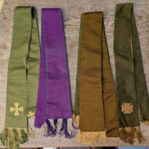 Four Assorted Threadbare Vintage Stoles