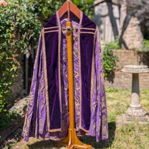 Beautiful Purple & Gold Vintage Cope with Fantastic Clasp