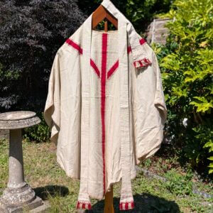 Lent Lenten Simple & Plain Chasuble with Stole & Maniple 1950's Vintage