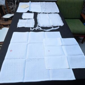 Communion Linen #3 - 3 Chalice Palls 4 Corporals 1 Purificator Spare Lace