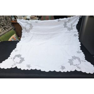 Communion Linen #13 - 3 Nice Embroidered Lacework Altar Cloths Runners Fair Linens