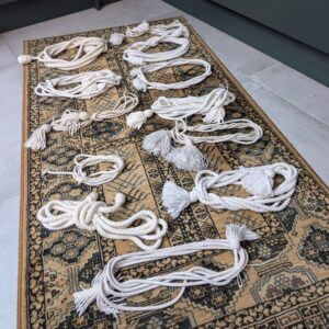12 Assorted White Clergy Cinctures Cords