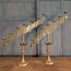 Antique Solid Brass Seven Light Benediction Candelabra