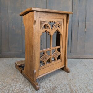 1960's Gothic Oak Prie Dieu Prayer Desk from St James Rhossdu