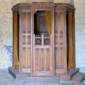 Antique Gothic Oak Flat Packed Confession Box