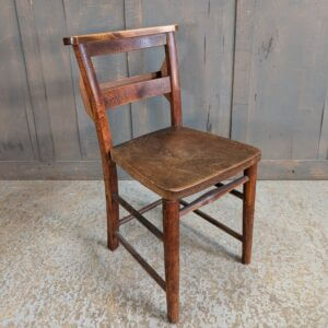 Rich Elm & Beech Pre-War Classic Church Chapel Chairs with Racks