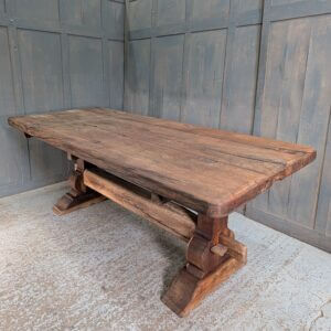 18th Century Style Heavy Oak Rectangular Refectory Table