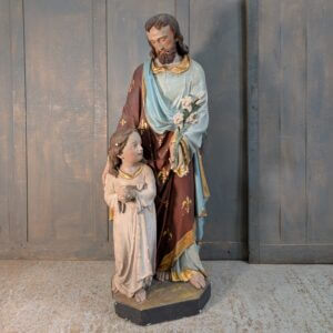 Original & Evocative 19th Century Antique Extra Large French Statue of St Joseph & Child