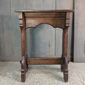 Solid Well Made & Attractive Dark Oak Credence Table from St Faith's Brentford