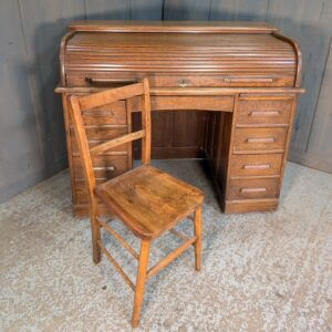 Pre-War Angus & Menstrie Double Pedestal Roll Top Desk