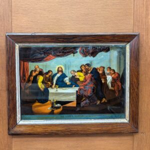 Early 1800's Reverse Glass Picture after James Bateman 'The Lord's Supper'