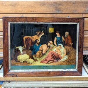 Early 1800's Reverse Glass Picture after James Bateman 'The Nativity'