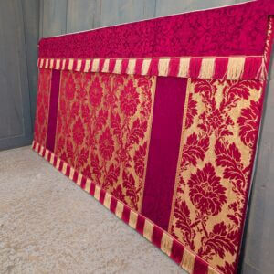 Bright Gold & Red Damask Silk Altar Frontal & Superfrontal