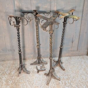 Four Victorian Cast Iron Upstands from a Prayer Rail