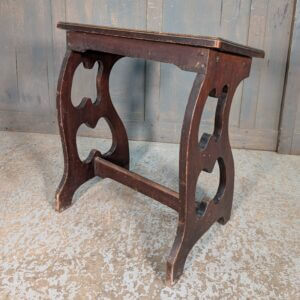 Antique Teak Organist Pianist Stool