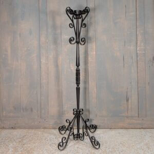 Black Cast Iron & Wrought Steel Paschal Candlestand