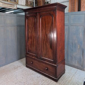 Victorian Mahogany 'English Armoire' Cupboard Wardrobe