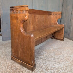 Carved Antique Oak Choir Pew from All Saints Nettleham
