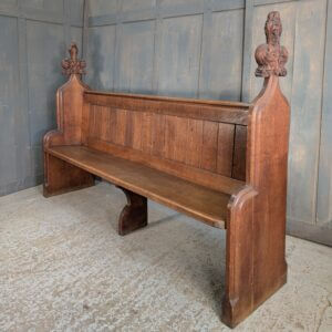 Impressive 1900’s Gothic Oak Choir Pews with Carved Finials