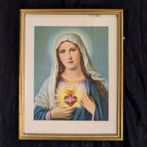 The Immaculate Heart of Mary Medium Size Framed Colour Lithograph